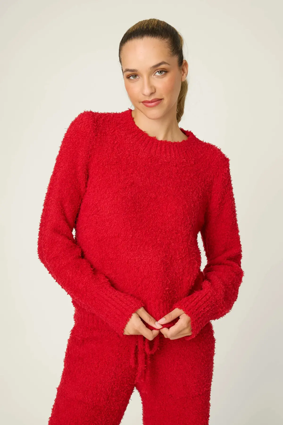 Women's Bundle Up Boucle Long Sleeve Lounge Top 1