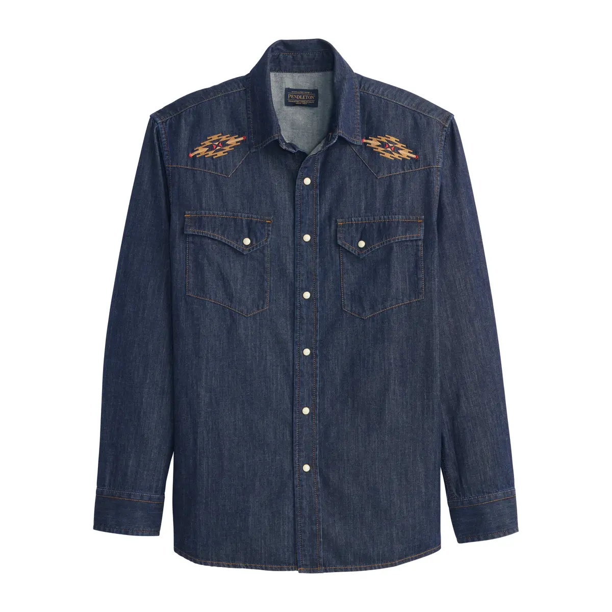 Men's Embroidered Denim Gambler Shirt 1