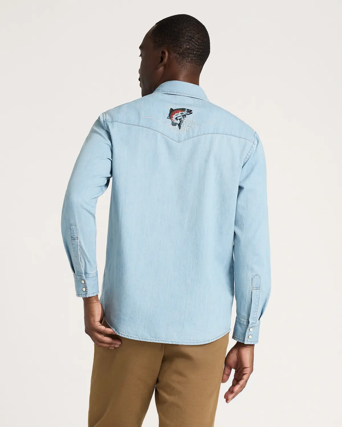 Men's Embroidered Denim Gambler Shirt 2