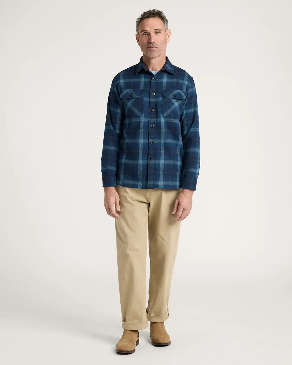 Men's Plaid Burnside Cotton Flannel Shirt 1