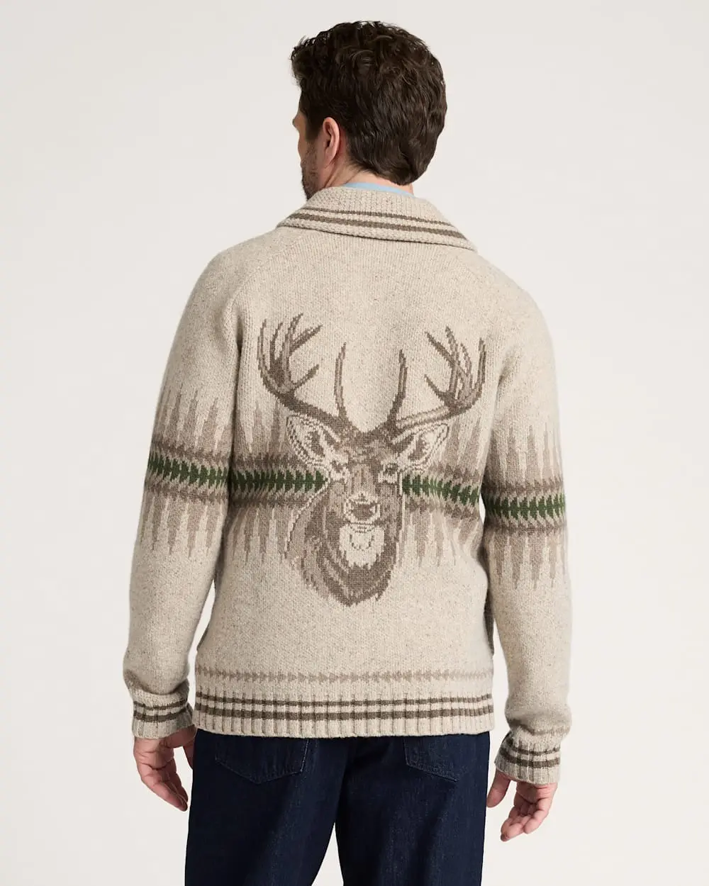 Men's Sawtooth Buck Lambswool Zip Cardigan 2