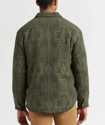 Men's Jacquard Sherpa Lined Shirt Jacket 2