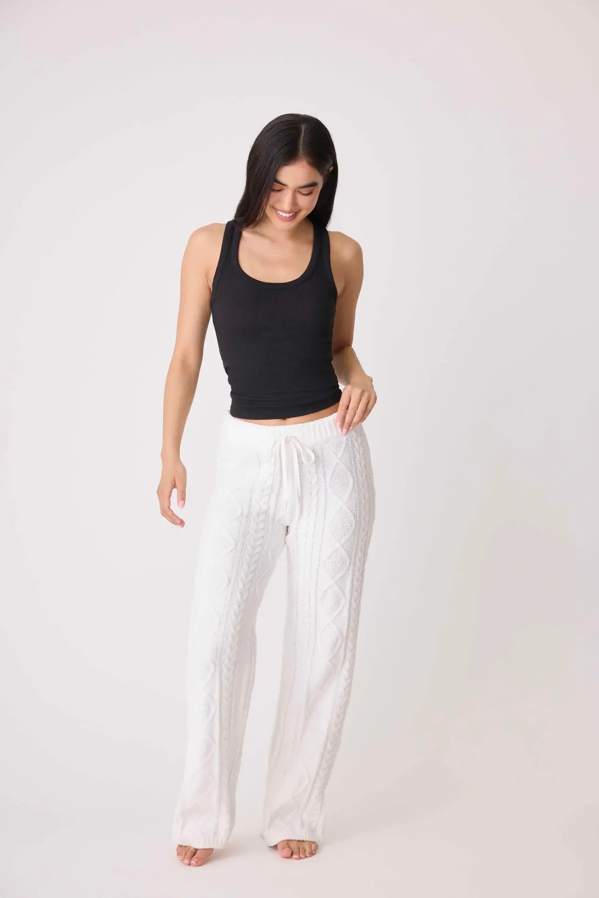 Women's Chenille Cable Knit Lounge Pant 4