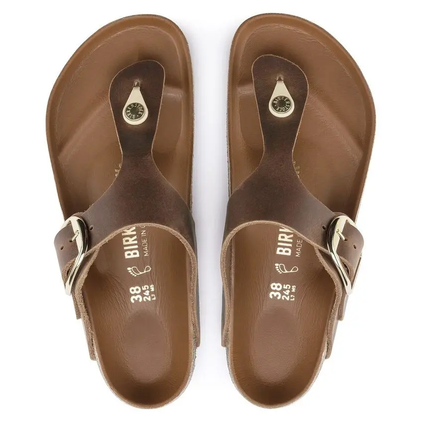 Women's Gizeh Big Buckle Oiled Leather Sandal 3