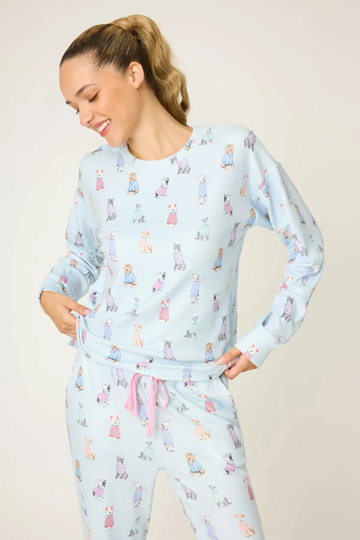 Women's Doggone Cold Pointelle Lounge Top 1