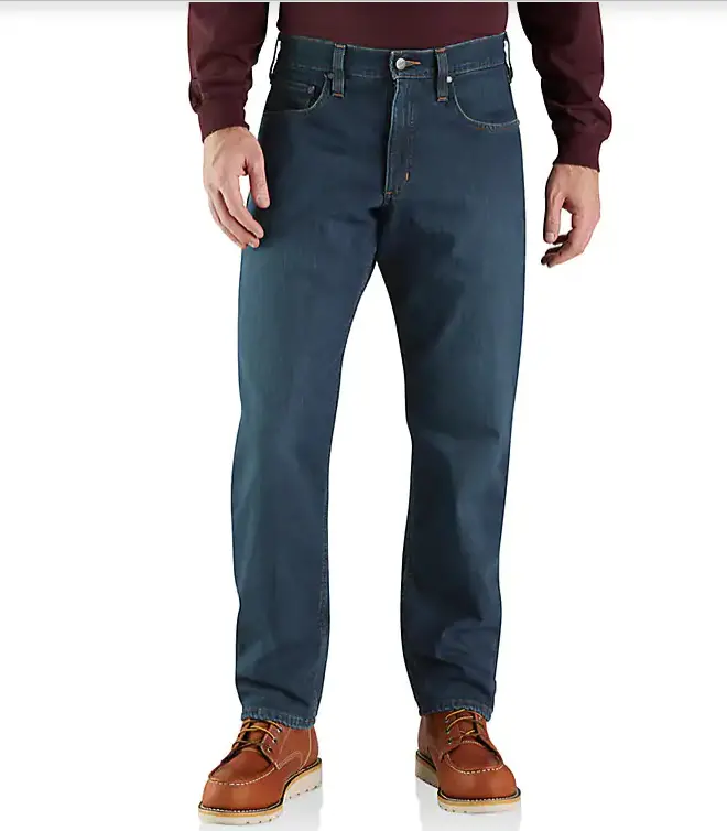 Rugged Flex Relaxed Fit Fleece-Lined 5-Pocket Jeans 1