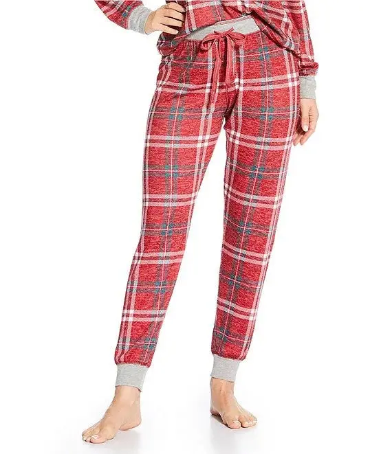 Women's Lets Get Toasty Plaid Lounge Pant 1