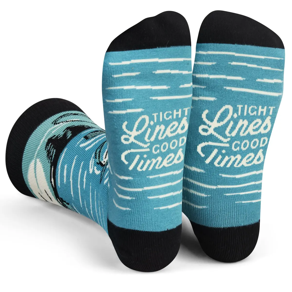 Tight Lines Good Times Fishing Socks 1