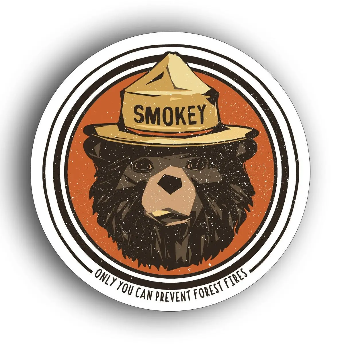 Smokey Vintage Bear Sticker 1