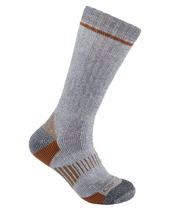 Men's Midweight Synthetic Wool Blend Boot Sock 2 Pack 1