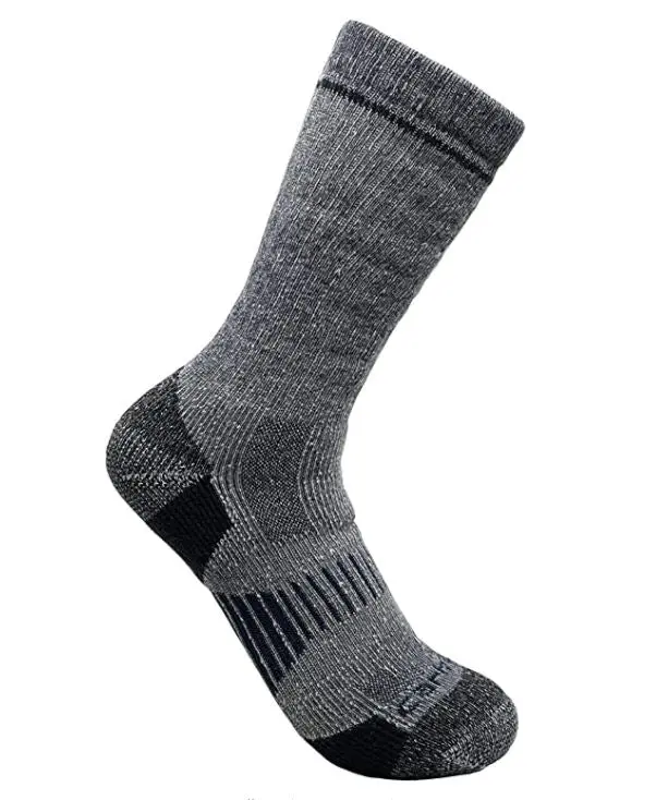 Men's Midweight Synthetic Wool Blend Boot Sock 2 Pack 1