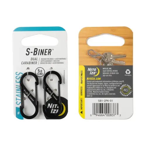 S-Biner Stainless Steel Dual Carabiner #1 2Pk 1