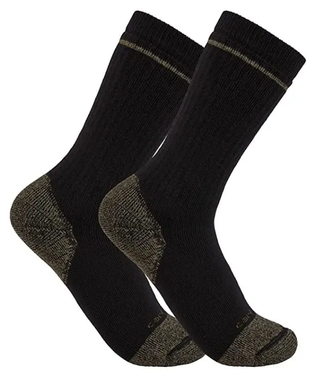 Men's Midweight Cotton Blend Steel Toe Boot Sock - 2 Pack 1