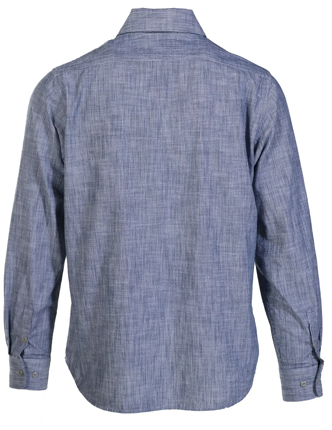 Men's Nyc Cotton Shirt In Indigo 2