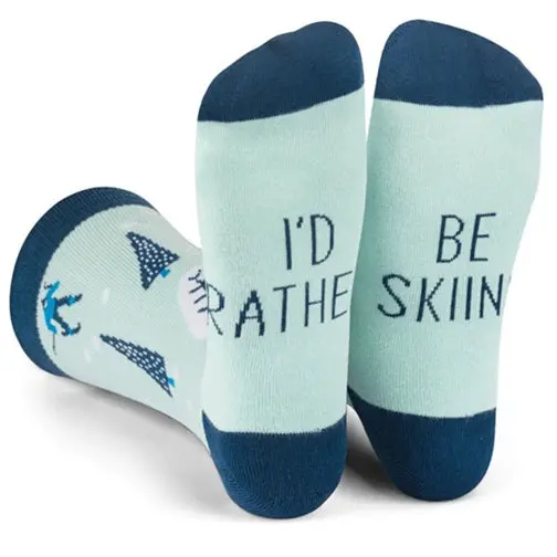 I'd Rather Be Skiing Socks 1