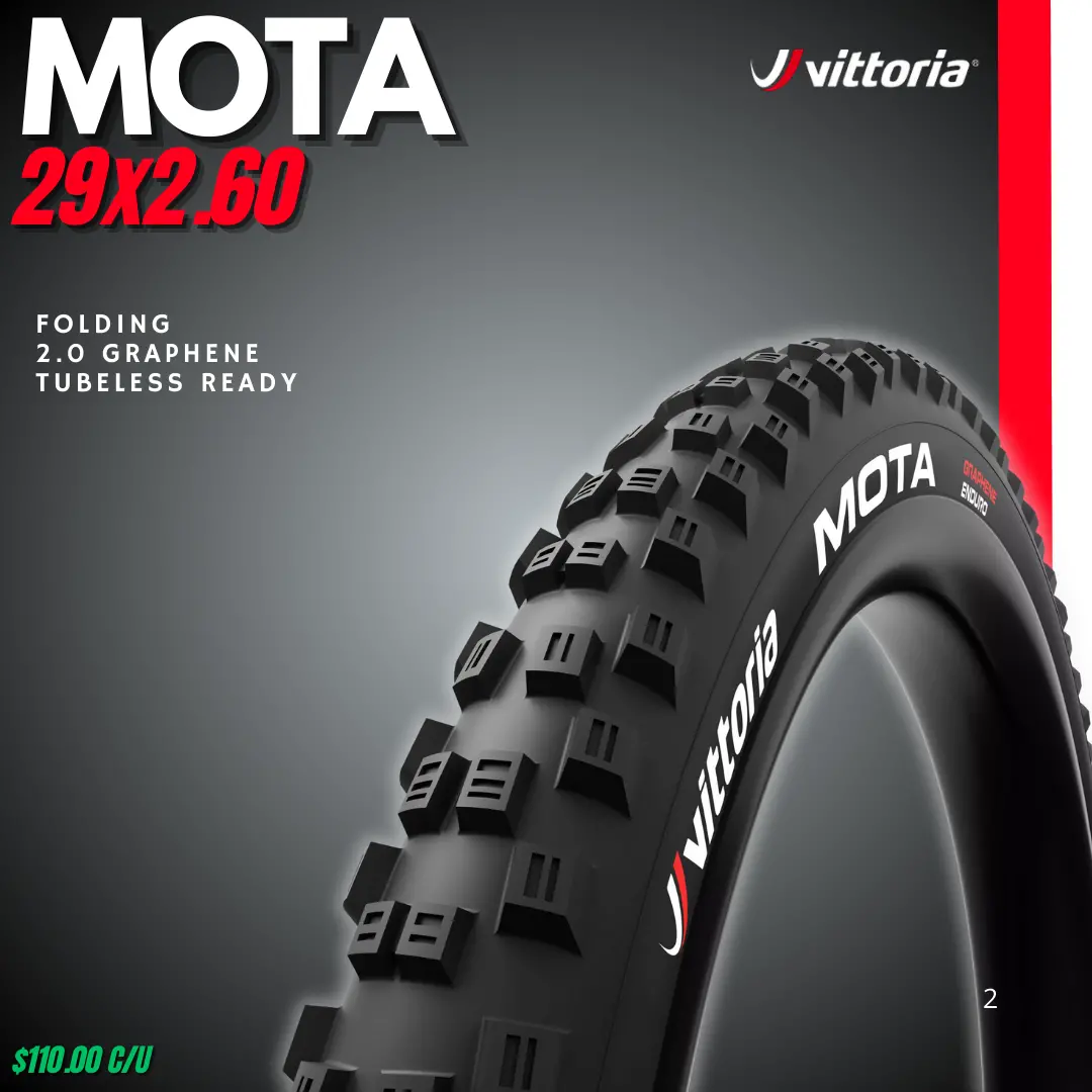 Llantas Vittoria Mota Enduro Casing Tbl Folding Graphene 2.0 4C 29 X2.60 1