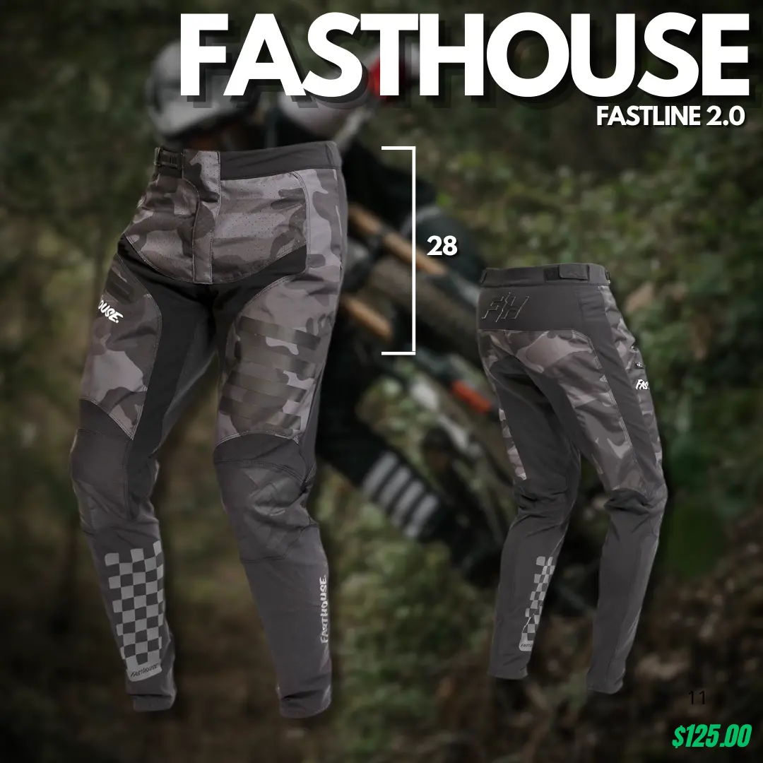 Pantalon Fasthouse Fastline 2.0 Blk/Camo 1