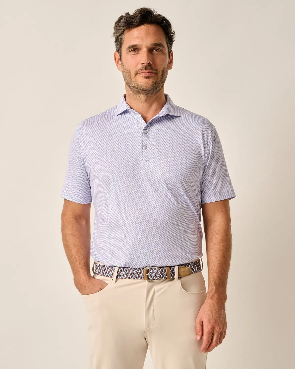Men's Featherweight Performance Jersey Polo Wesson Shirt 1