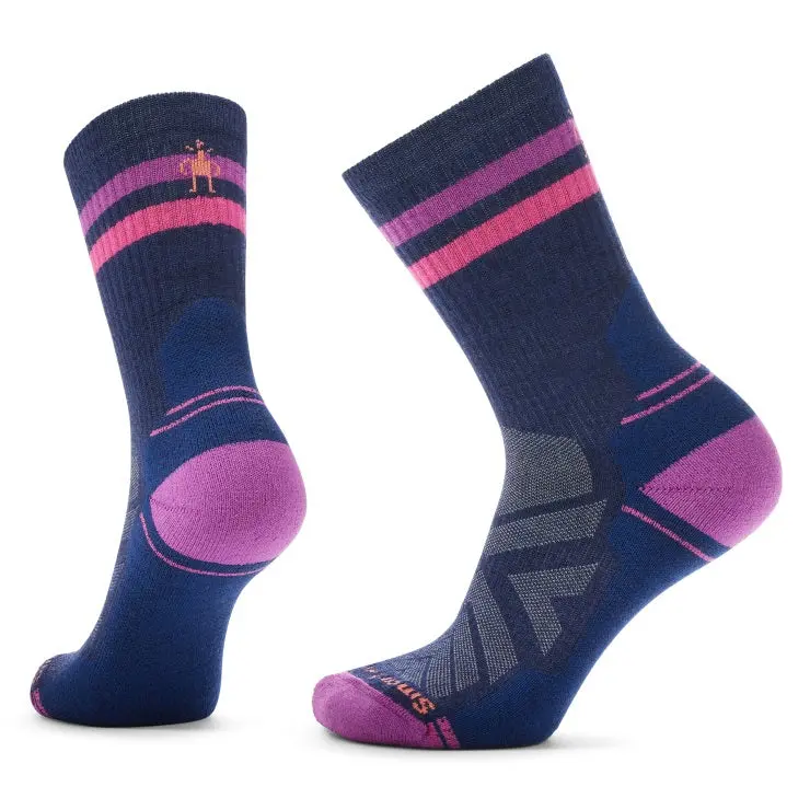 Women's Hike Light Cushion Tube Stripe Crew Socks 1