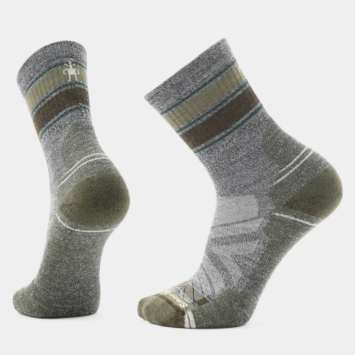 Hike Light Cushion Striped Mid Crew Socks 1