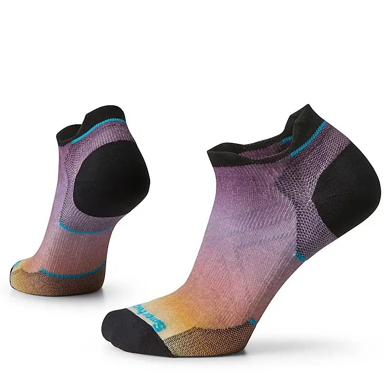 Women's Run Zero Cushion Ombre Print Low Ankle Socks 1