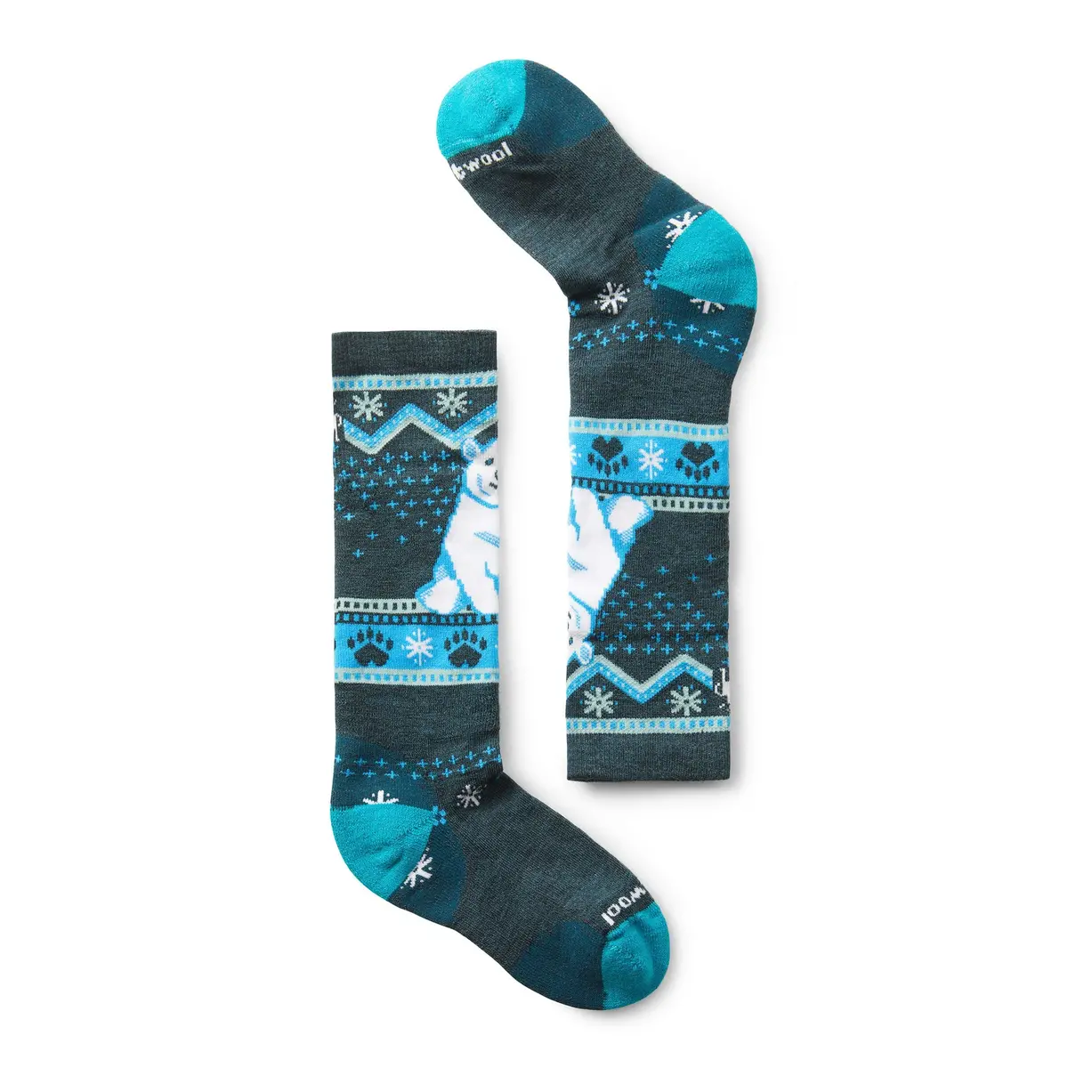 Kids' Wintersport Polar Bear Over The Calf Socks 1
