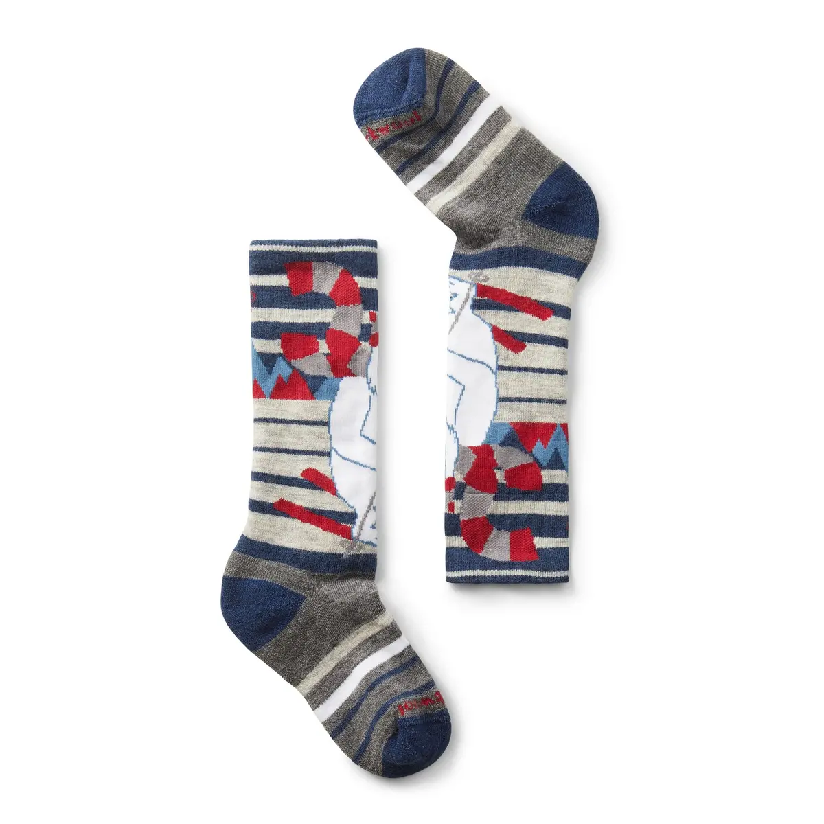 Kids' Wintersport Yeti Pattern Over The Calf Sock 1