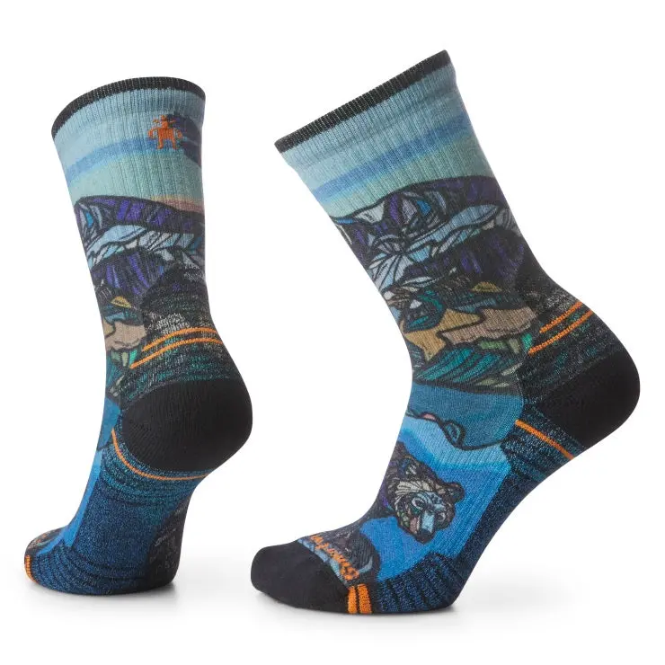 Women's Hike Light Cushion Icy Range Print Crew Socks 1