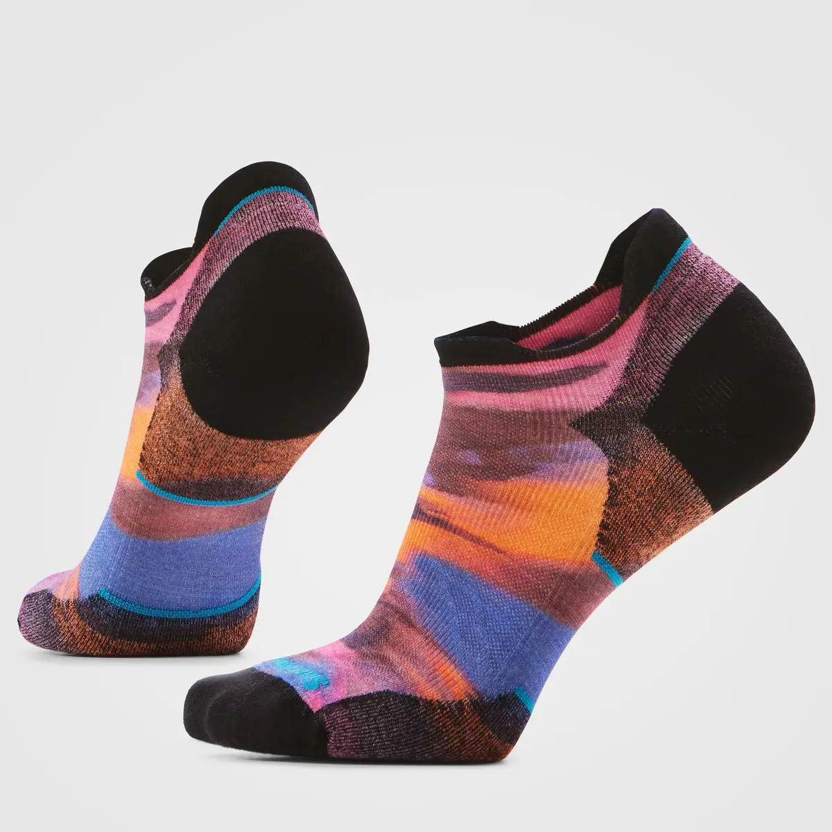 Women's Run Brushed Print Low Ankle Socks 1