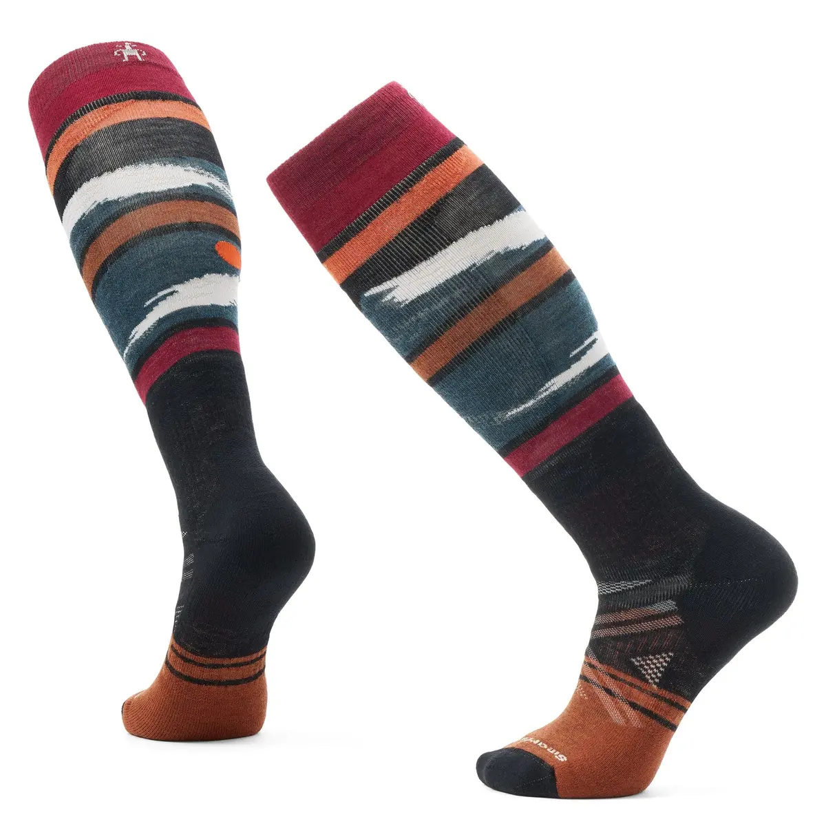 Ski Midnight Ski Pattern Over The Calf Socks 1