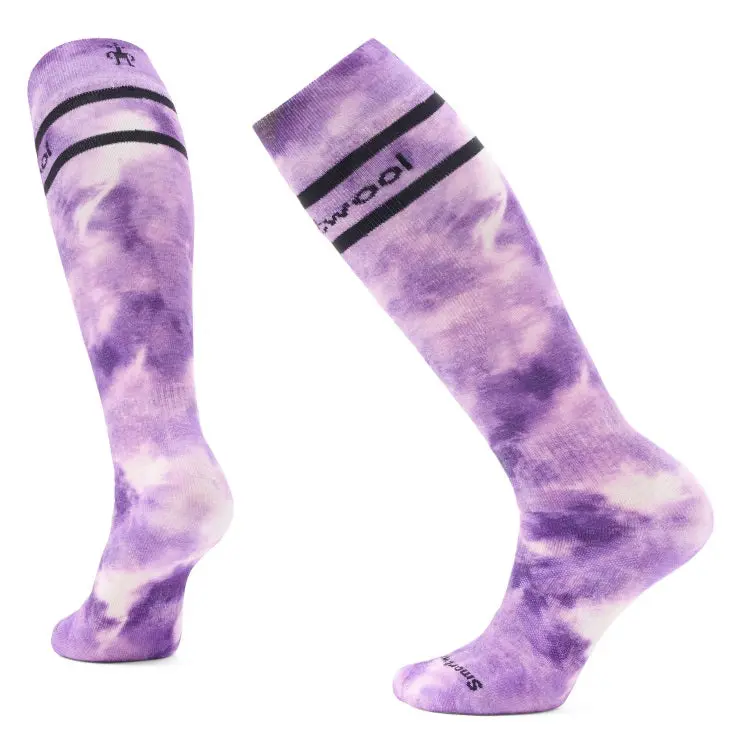 Women's Ski Full Cushion Tie Dye Print Otc Socks 1