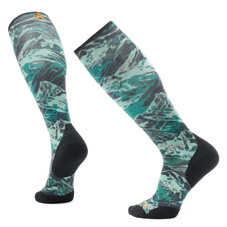 Ski Targeted Cushion Green Slopes Print Otc Socks 1
