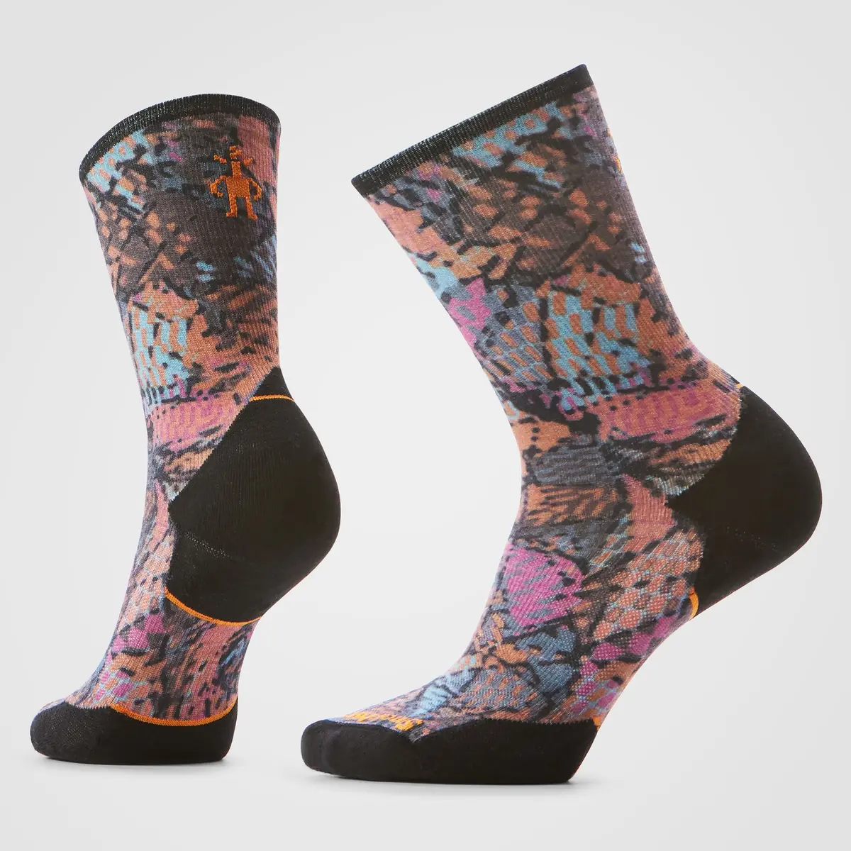 Women's Trail Run Triangle Prism Print Crew Socks 1