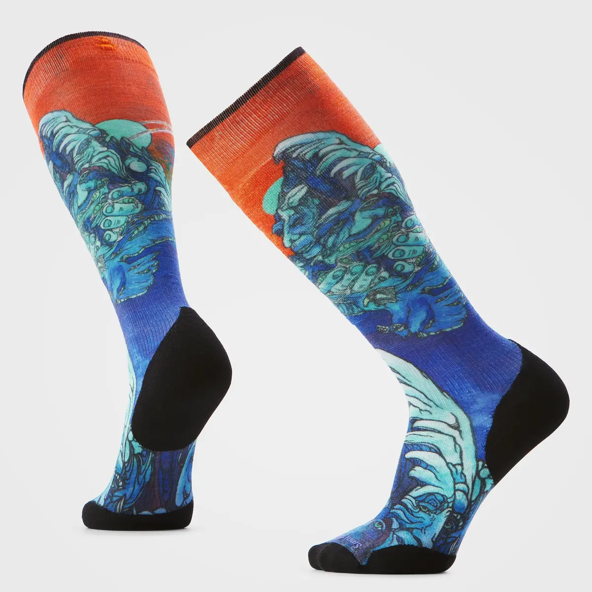 Ski Winter Haze Print Over The Calf Socks 1