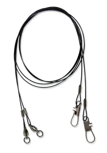 Wire Leader-Ball Bearing Swivel-Interlock Snap - 6" 20 Lb 1