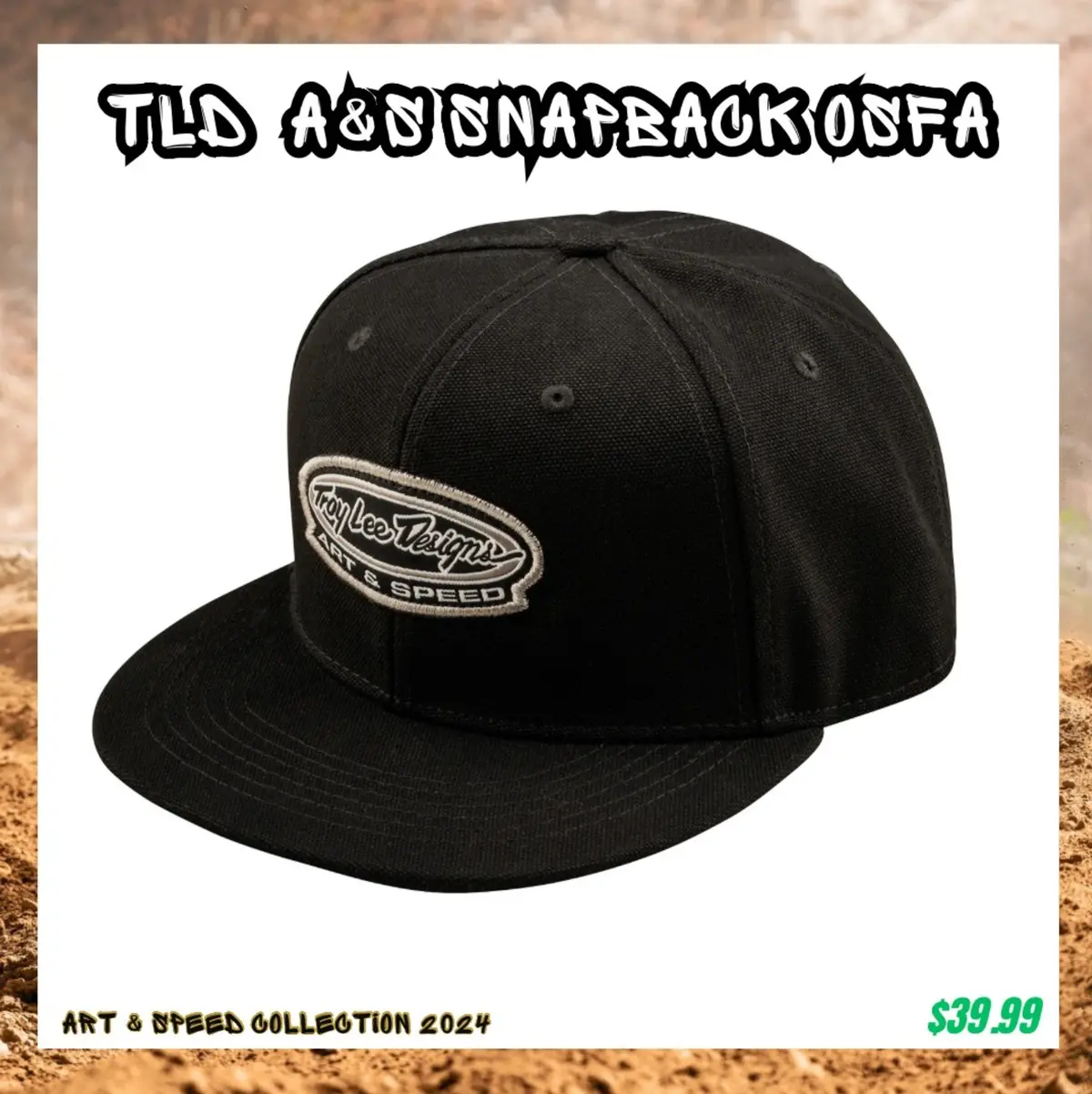 Gorra Troy Lee Designs A&S Snapback Osfa Blk 1