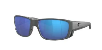 Tuna Alley Pro Sunglasses - Blue Mirror Lenses/Matte Gray Frame 1