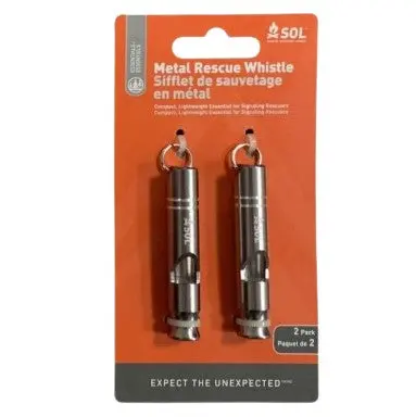 Metal Rescue Whistle - 2 Pack 1