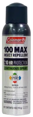 100 Max Deet Insect Repellent - 4Oz 1