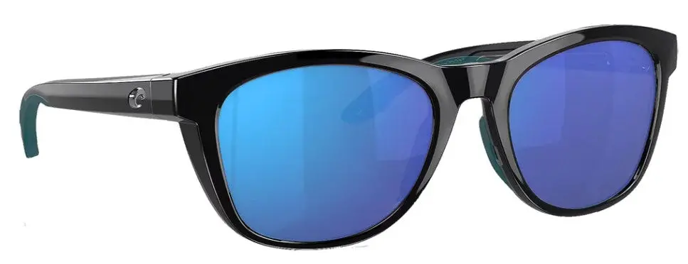 Aleta Black Frame Sunglasses With Blue Mirror Lens 580P 1