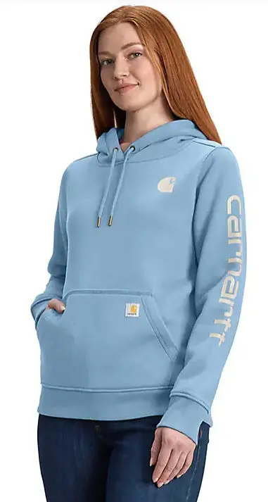 Women's Relaxed Fit Midweight Logo Sleeve Graphic Sweatshirt 1