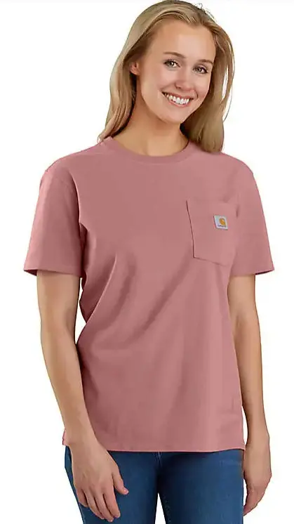 Women's Loose Fit Heavyweight Short-Sleeve Pocket T-Shirt 1