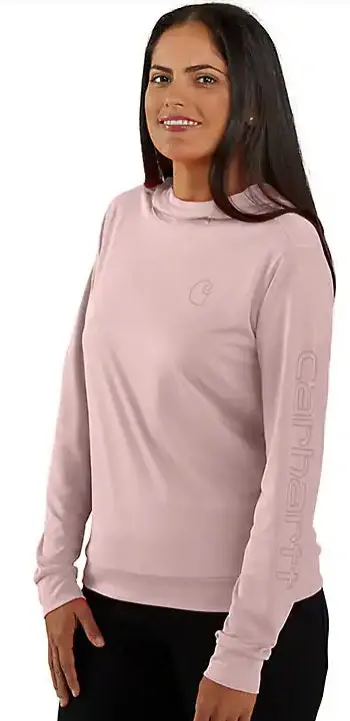 Women's Force Sun Defender Relaxed Fit Lightweight Long-Sleeve Hooded Graphic T-Shirt 1
