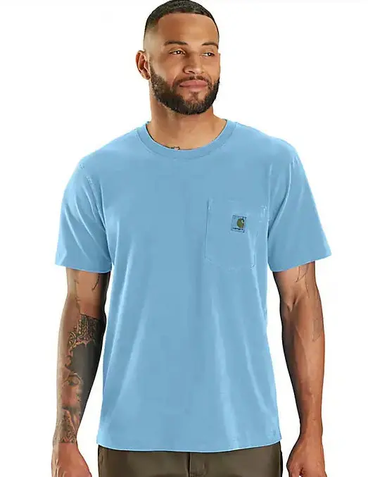 Relaxed Fit Lightweight Short-Sleeve Garment Dyed Pocket T-Shirt 1