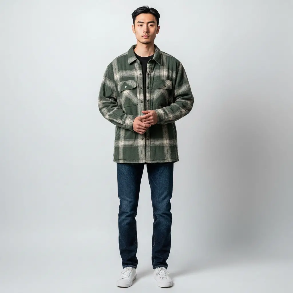Men's Shenandoah Snap Front Sherpa Lined Flannel 1