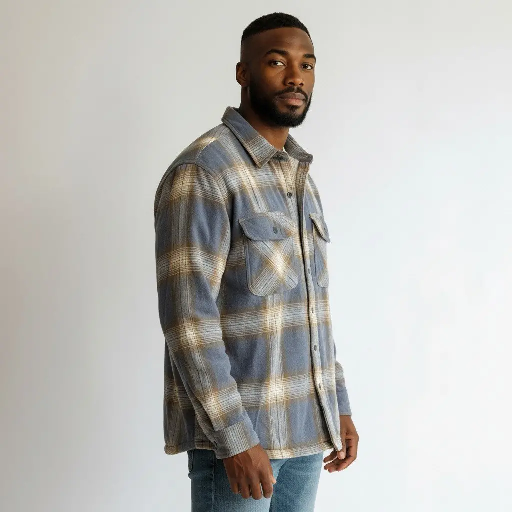 Men's Shenandoah Snap Front Sherpa Lined Flannel 2