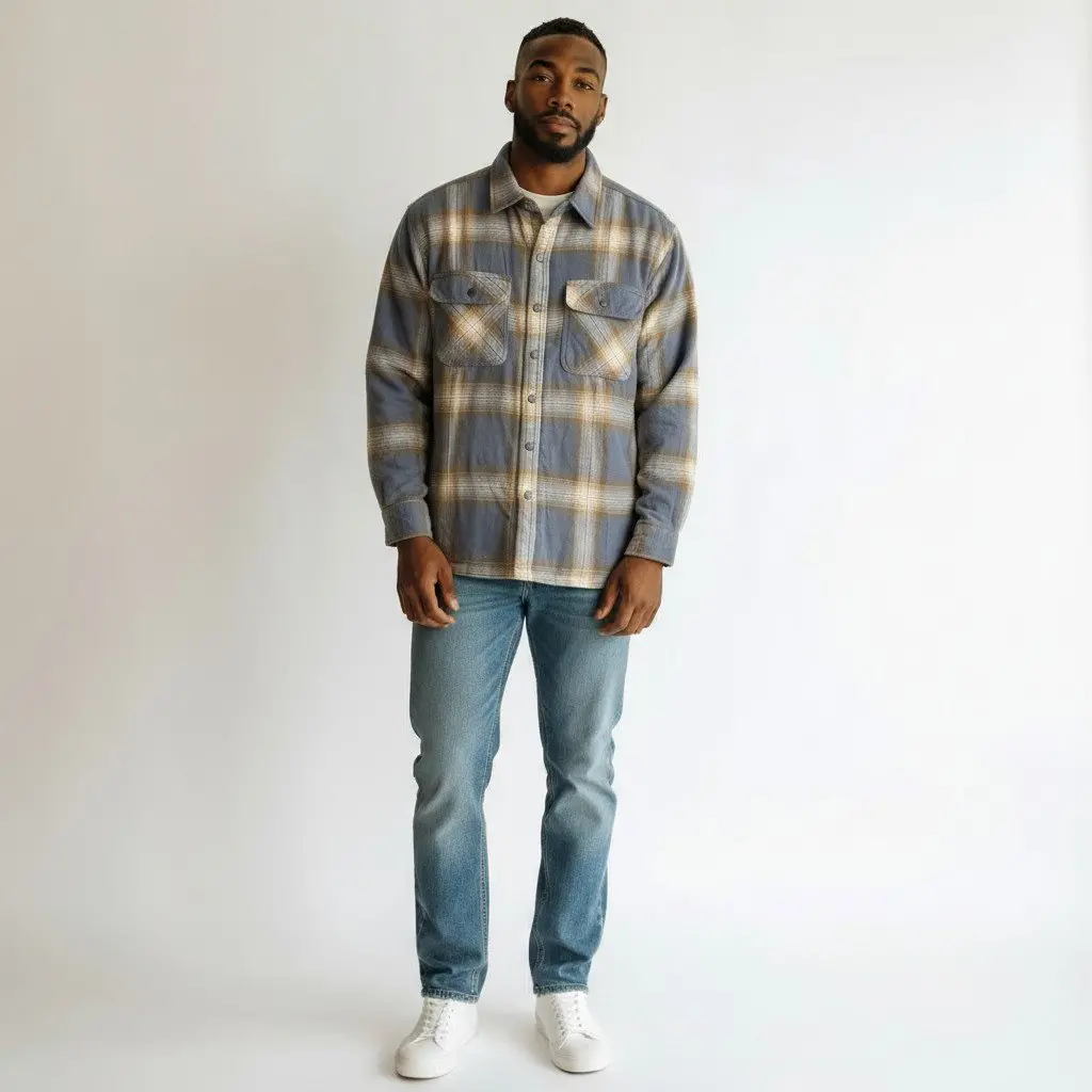 Men's Shenandoah Snap Front Sherpa Lined Flannel 1