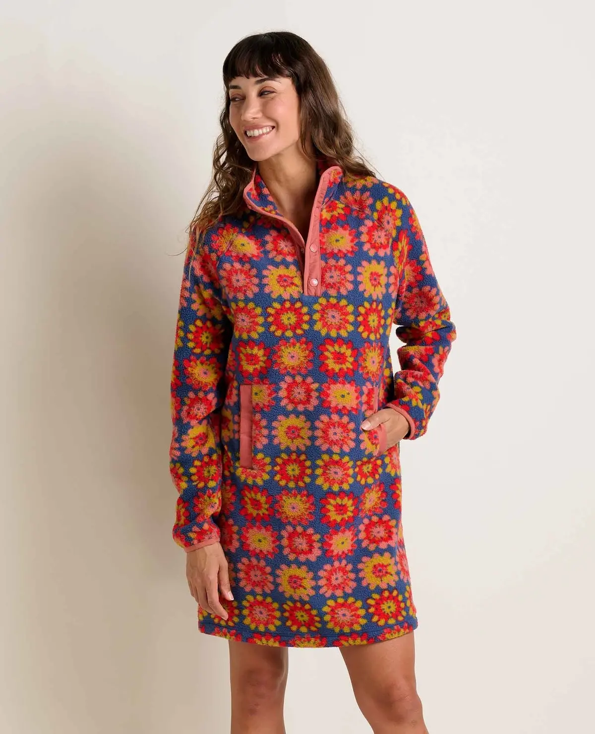 Women's Campo Fleece 1/4 Snap Dress 1
