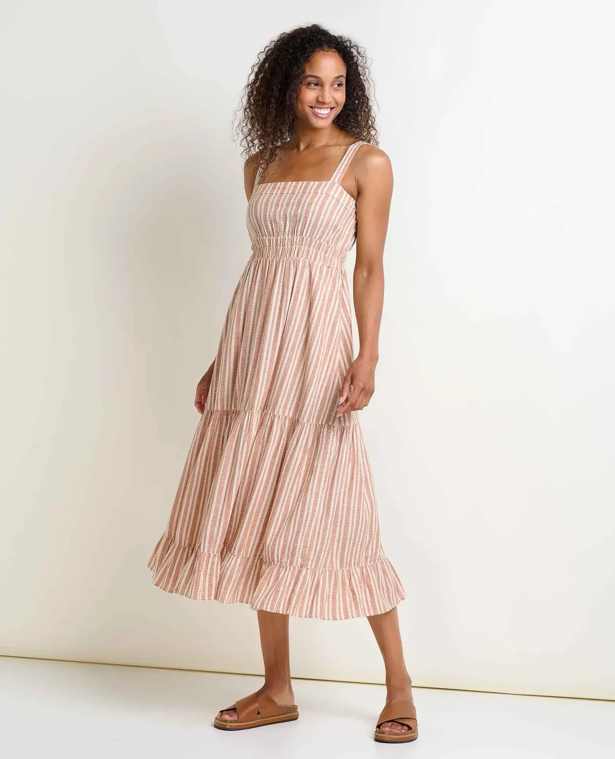 Women's Taj Hemp Tiered Midi Dress 1