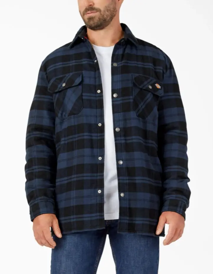 Men's Sherpa Lined Flannel Shirt Jacket W/ Hydroshield 2